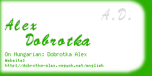 alex dobrotka business card